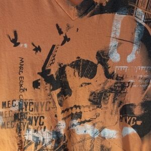 Marc Ecko Vivid Orange Graphic Tee Medium
